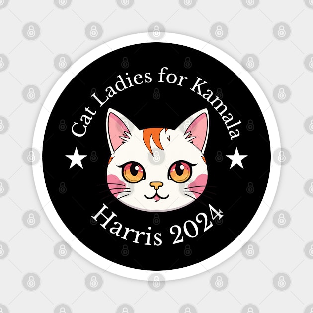 Cat Ladies for Kamala Harris 2024 Magnet by UrbanLifeApparel